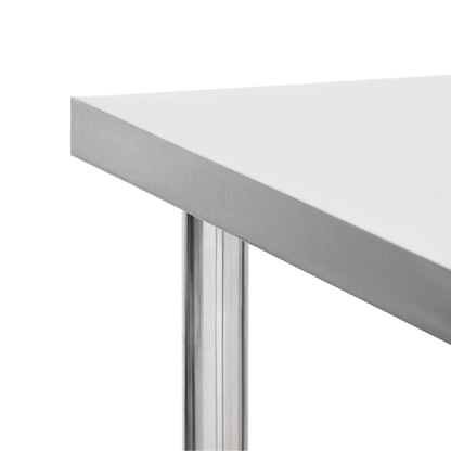 vidaXL Table de travail de cuisine avec roues 80x60x85 cm Inox