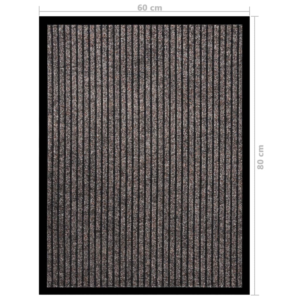 vidaXL Paillasson rayé Beige 60x80 cm