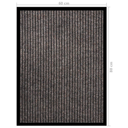 vidaXL Paillasson rayé Beige 60x80 cm