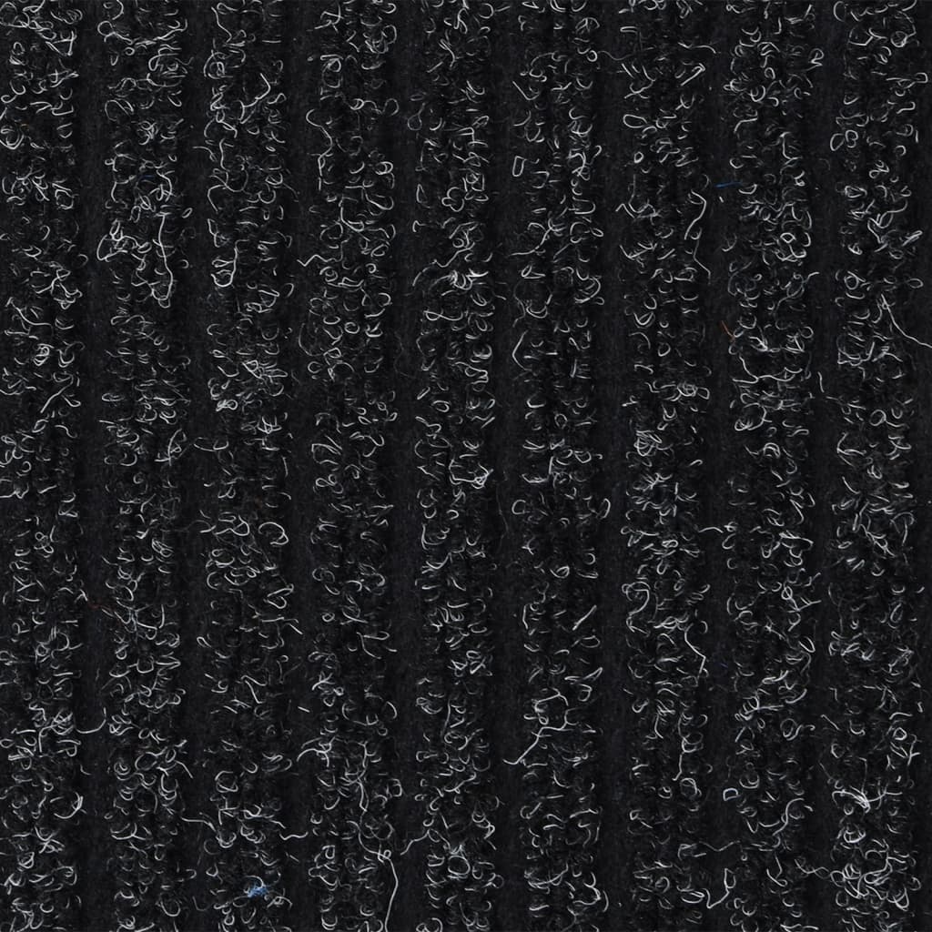 vidaXL Paillasson rayé Anthracite 60x80 cm