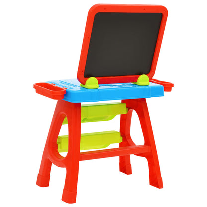 vidaXL Ensemble 3 en 1 de chevalet et bureau d'apprentissage enfant