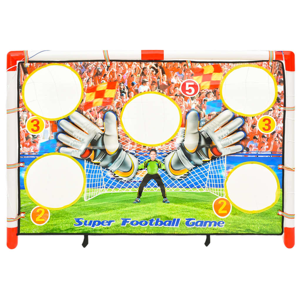 vidaXL Ensemble de buts de football enfant avec panneau 120x51x77,5 cm