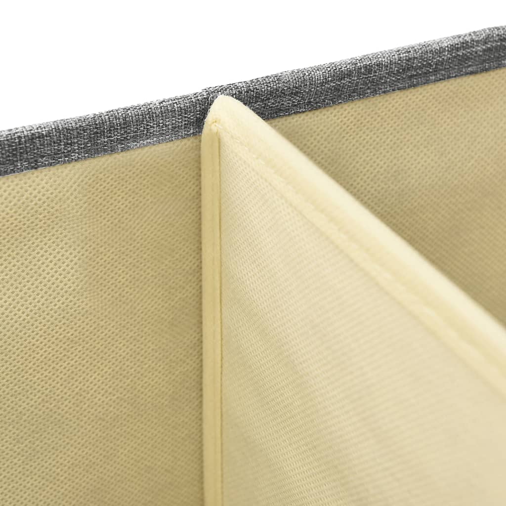 vidaXL Boîtes de rangement 2 pcs Tissu 50x30x25 cm Gris