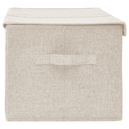 vidaXL Boîte de rangement Tissu 50x30x25 cm Crème