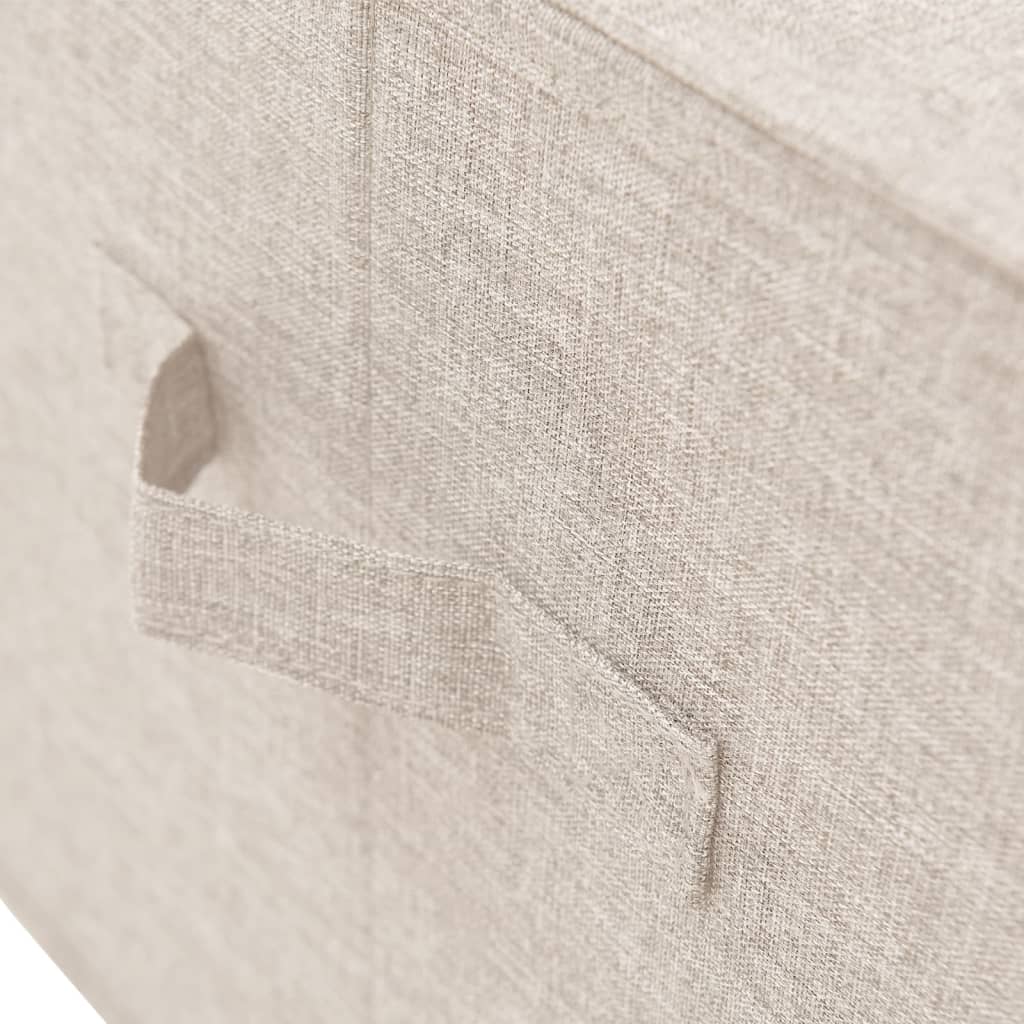 vidaXL Boîte de rangement Tissu 50x30x25 cm Crème