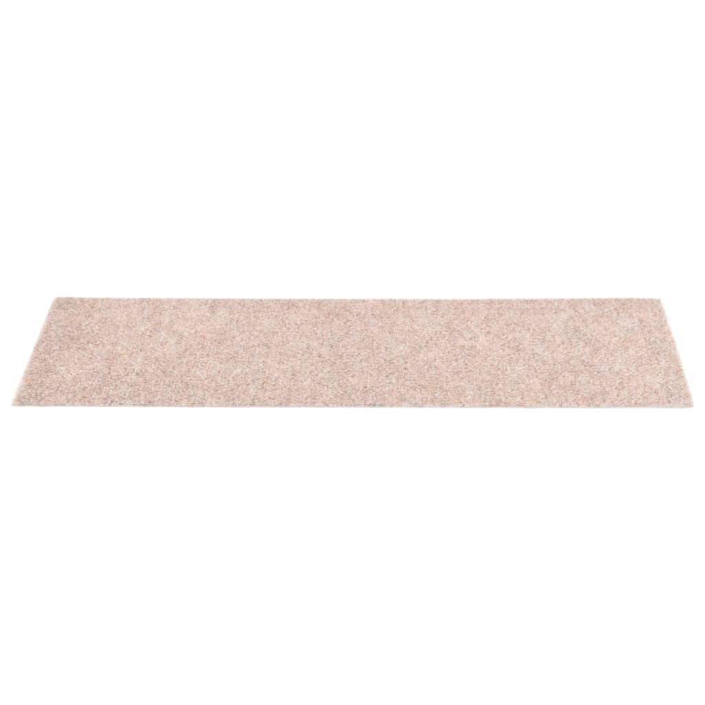 vidaXL Tapis d'escalier autocollants Rectangulaire 15 pcs 76x20 cm