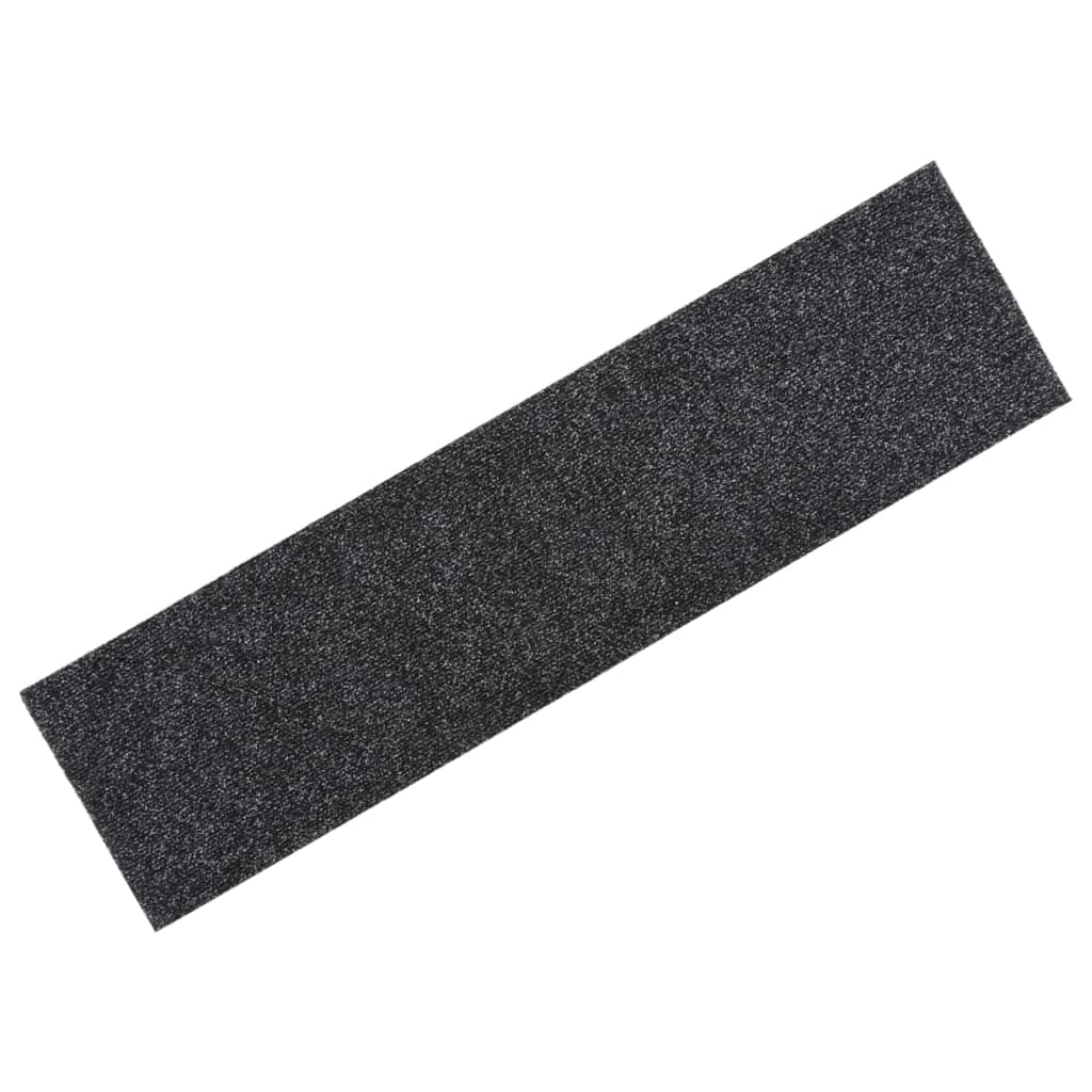 vidaXL Tapis d'escalier autocollants Rectangulaire 15 pcs 76x20cm Gris