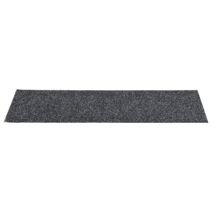 vidaXL Tapis d'escalier autocollants Rectangulaire 15 pcs 76x20cm Gris