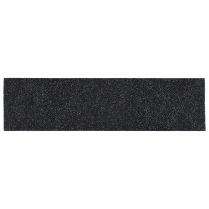 vidaXL Tapis d'escalier autocollants Rectangulaire 15 pcs 76x20cm Noir