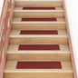 vidaXL Tapis d'escalier autocollants Rectangulaire 15pcs 76x20cm Rouge