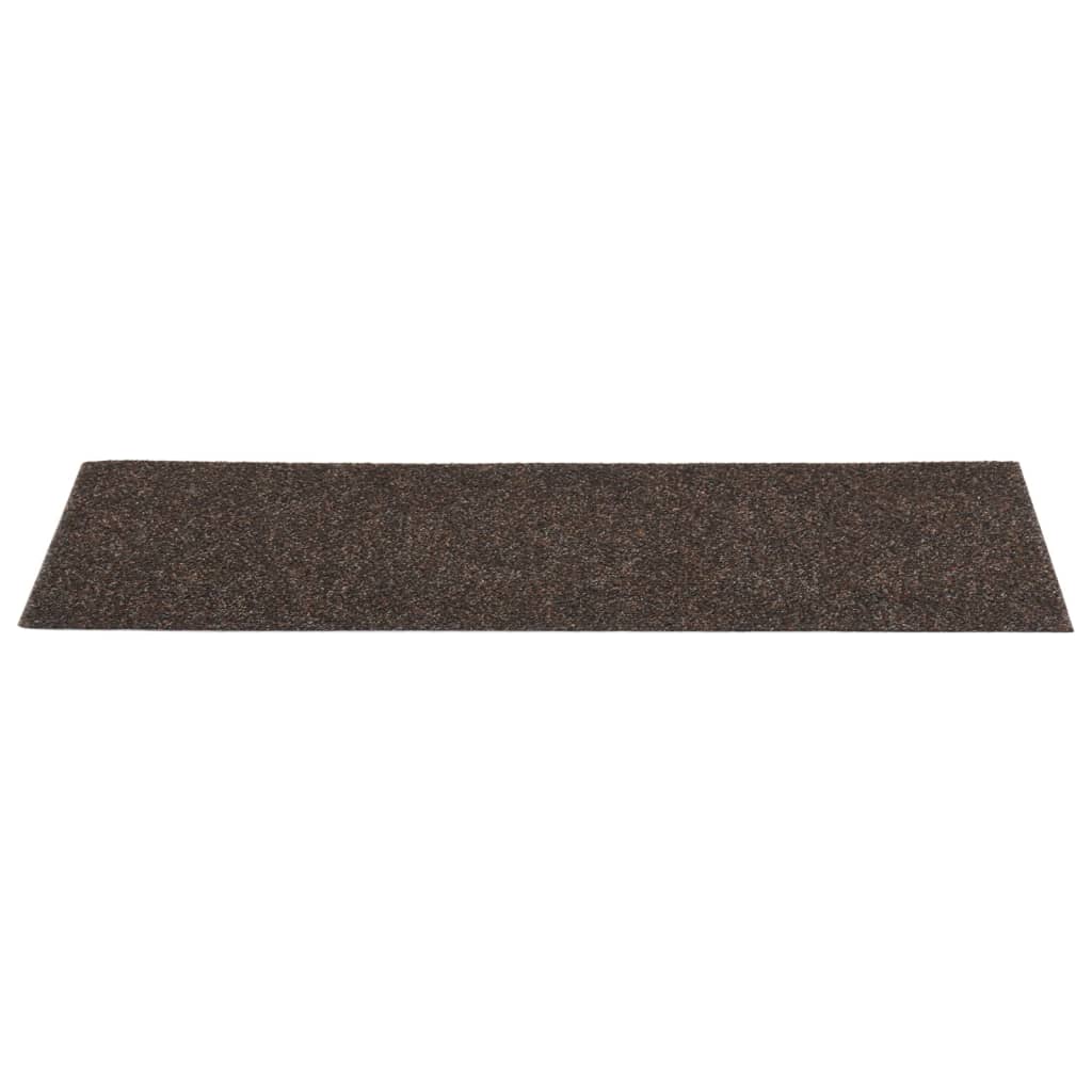 vidaXL Tapis d'escalier autocollants Rectangulaire 15 pcs 76x20 cm