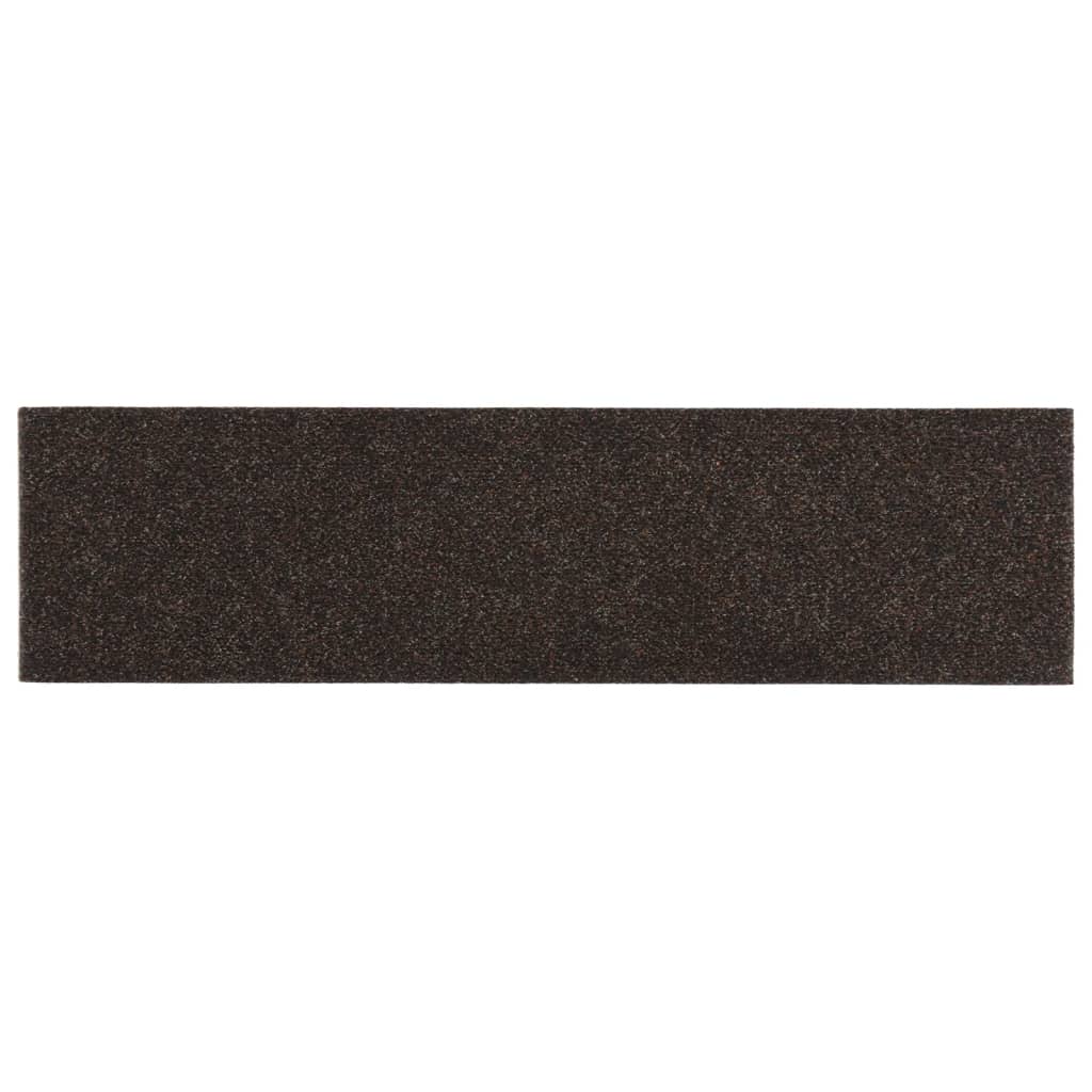 vidaXL Tapis d'escalier autocollants Rectangulaire 15 pcs 76x20 cm