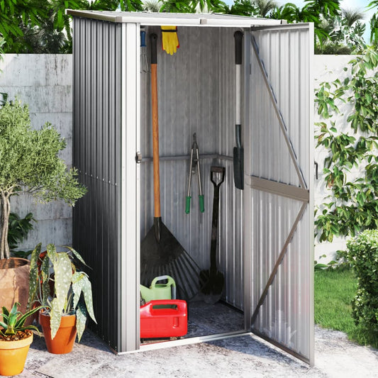 vidaXL Abri de jardin Gris 118,5x97x209,5 cm Acier galvanisé