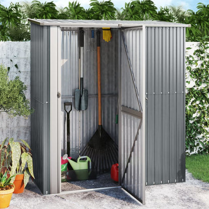 vidaXL Abri de jardin Gris 180,5x97x209,5 cm Acier galvanisé