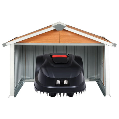 vidaXL Abri pour robot de jardin 92x97x63 cm Acier galvanisé Marron