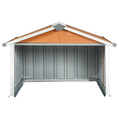 vidaXL Abri pour robot de jardin 92x97x63 cm Acier galvanisé Marron