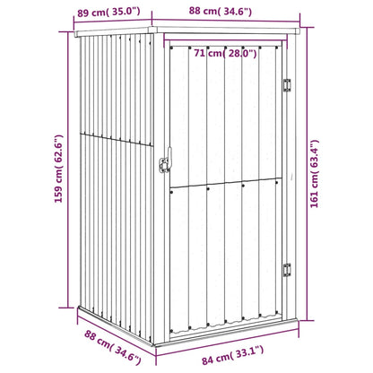 vidaXL Abri à outils de jardin anthracite 88x89x161 cm acier galvanisé