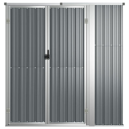 vidaXL Abri à outils de jardin Gris 161x89x161 cm Acier galvanisé