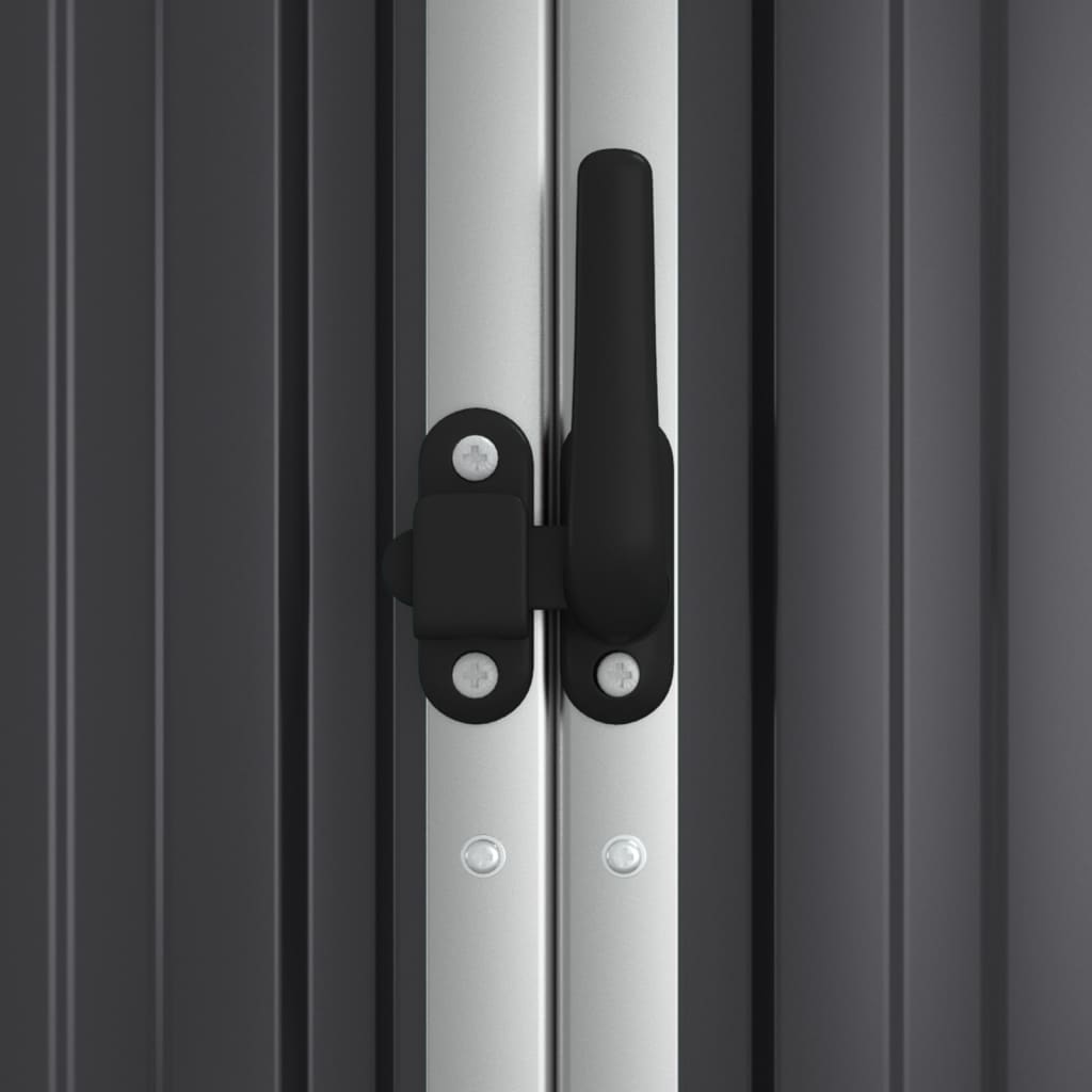 vidaXL Abri à outils de jardin anthracite 161x89x161cm acier galvanisé