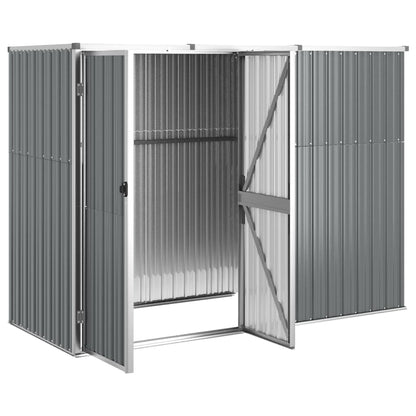 vidaXL Abri à outils de jardin Gris 225x89x161 cm Acier galvanisé