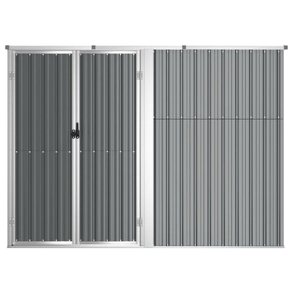 vidaXL Abri à outils de jardin Gris 225x89x161 cm Acier galvanisé