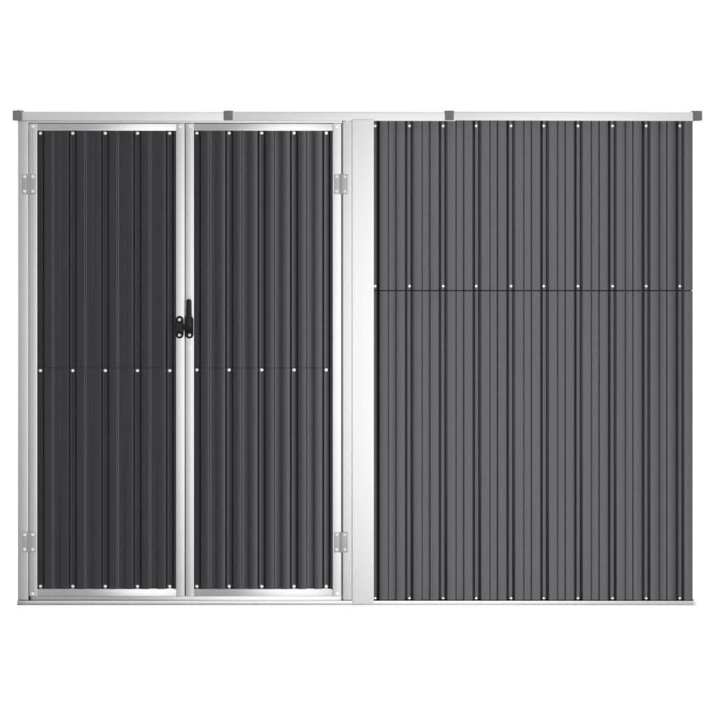 vidaXL Abri à outils de jardin anthracite 225x89x161cm acier galvanisé