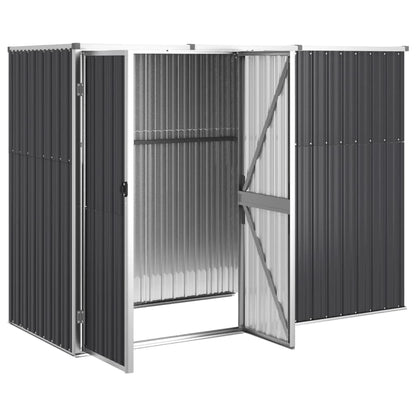 vidaXL Abri à outils de jardin anthracite 225x89x161cm acier galvanisé