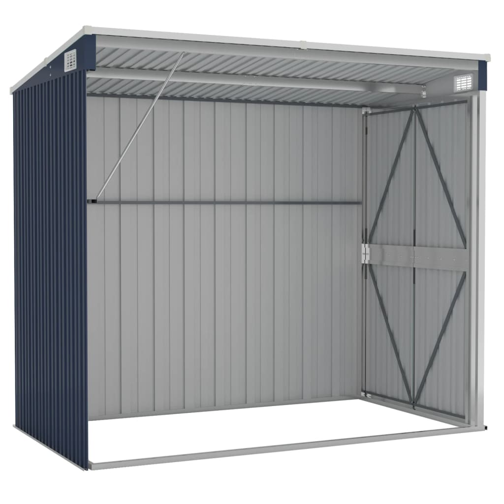 vidaXL Abri de jardin mural Anthracite 118x194x178 cm Acier