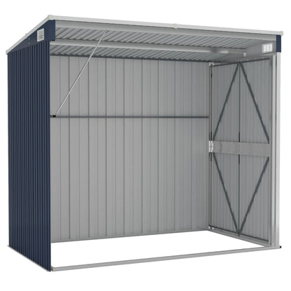 vidaXL Abri de jardin mural Anthracite 118x194x178 cm Acier
