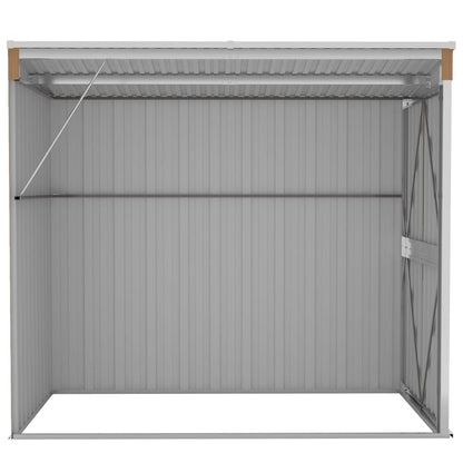 vidaXL Abri de jardin mural Marron 118x194x178 cm Acier galvanisé