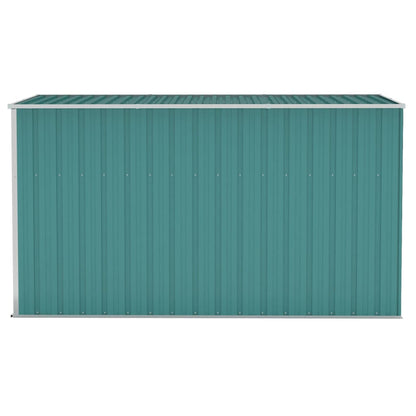 vidaXL Abri de jardin mural Vert 118x288x178 cm Acier galvanisé