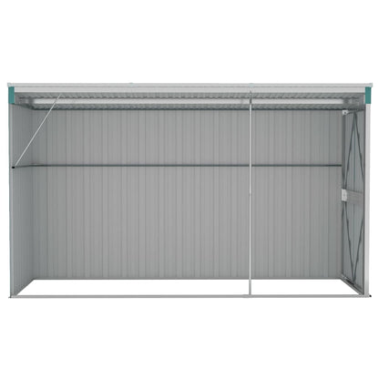 vidaXL Abri de jardin mural Vert 118x288x178 cm Acier galvanisé