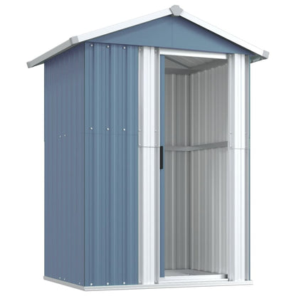 vidaXL Abri de jardin Gris 126x97,5x177 cm Acier galvanisé