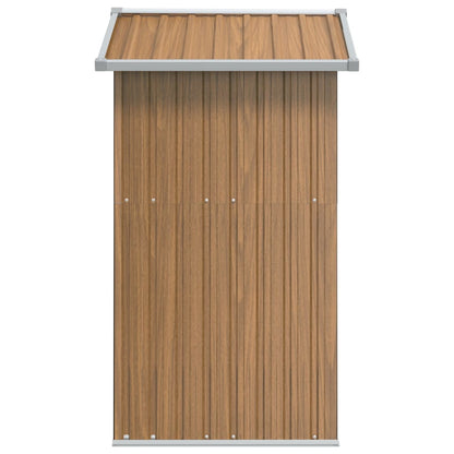 vidaXL Abri de jardin Marron 126x97,5x177 cm Acier galvanisé