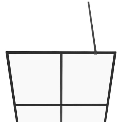 vidaXL Paroi de douche avec verre ESG transparent 90x195 cm Noir