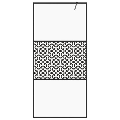 vidaXL Paroi de douche avec verre ESG transparent 80x195 cm Noir