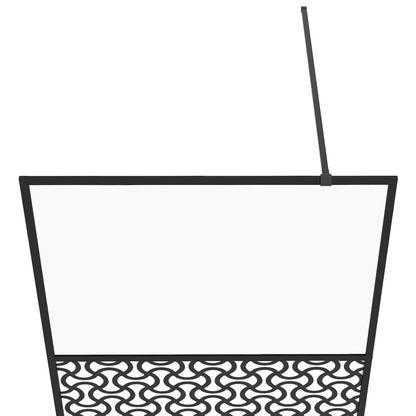 vidaXL Paroi de douche avec verre ESG transparent 80x195 cm Noir