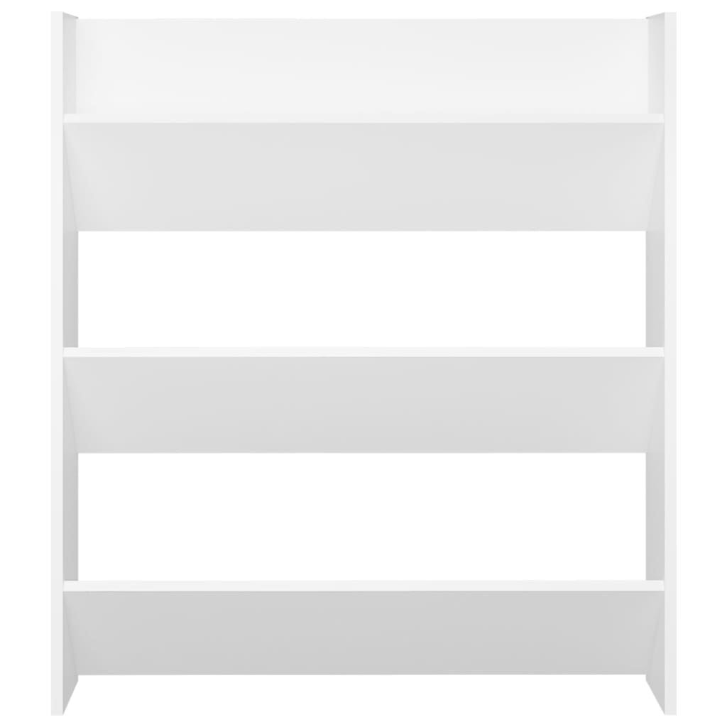 vidaXL Armoire à chaussures murale Blanc 80x18x90 cm Aggloméré