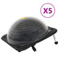 vidaXL Chauffage solaire de piscine 5 pcs 75x75x36 cm PEHD Aluminium