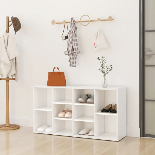 vidaXL Banc à chaussures Blanc 103x30x54,5 cm Aggloméré