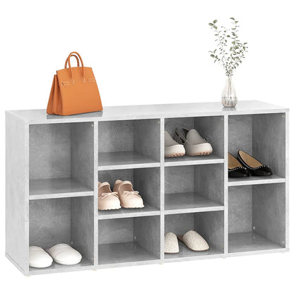 vidaXL Banc à chaussures Gris béton 103x30x54,5 cm Aggloméré