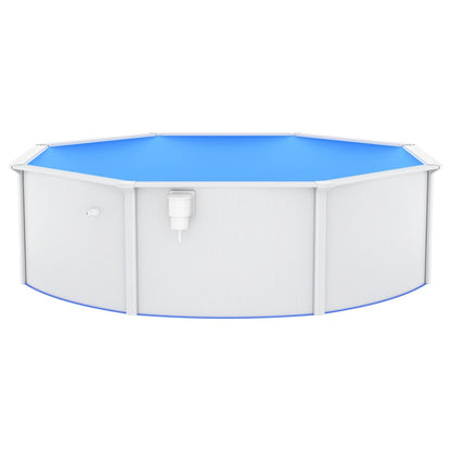 vidaXL Piscine ronde avec parois en acier 460x120 cm Blanc