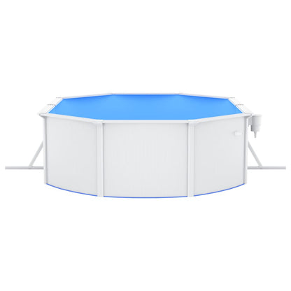 vidaXL Piscine ovale avec parois en acier 490x360x120 cm Blanc