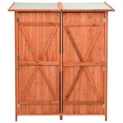 vidaXL Abri à outils de jardin 136x75x160 cm Bois de sapin massif