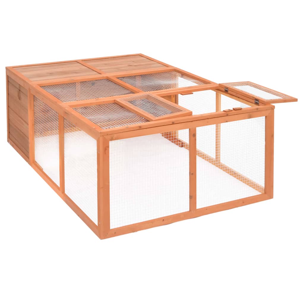 vidaXL Cage pour animaux de jardin 150x100x50 cm Bois de sapin massif