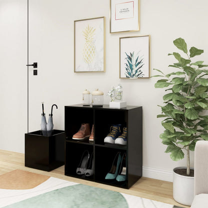 vidaXL Armoire à chaussures d'entrée Noir 105x35,5x70 cm Aggloméré