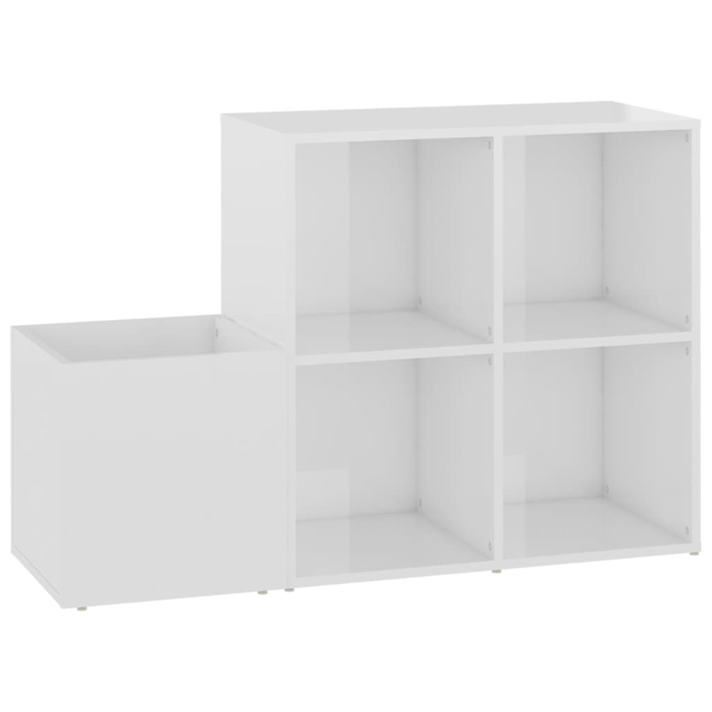 vidaXL Armoire à chaussures Blanc brillant 105x35,5x70 cm Aggloméré