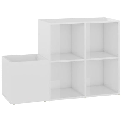 vidaXL Armoire à chaussures Blanc brillant 105x35,5x70 cm Aggloméré