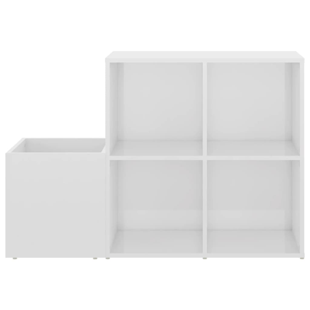 vidaXL Armoire à chaussures Blanc brillant 105x35,5x70 cm Aggloméré