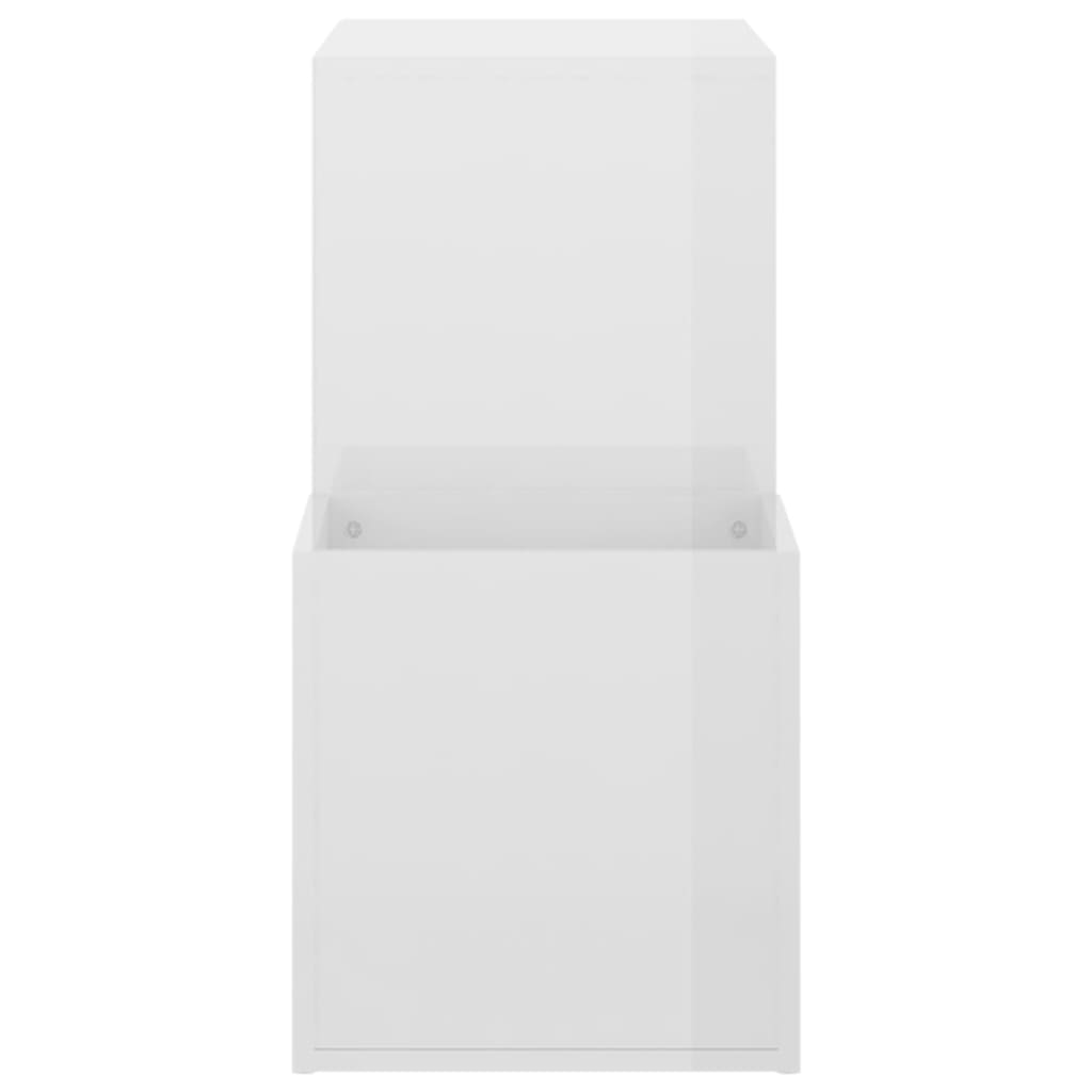 vidaXL Armoire à chaussures Blanc brillant 105x35,5x70 cm Aggloméré